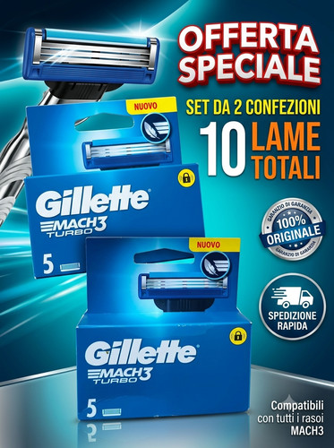 Gillette mach3 turbo ricariche - mach3,